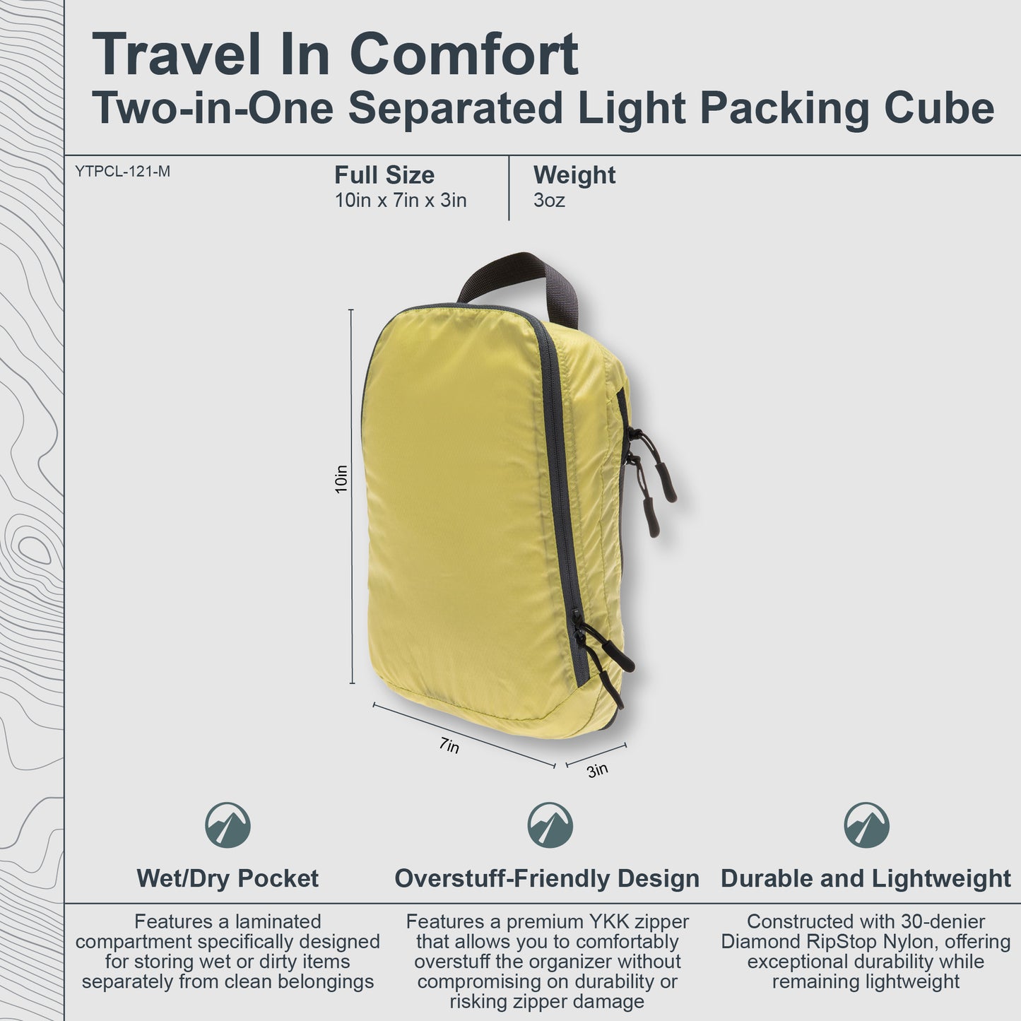 Two-In-One Separated Packing Cube Light