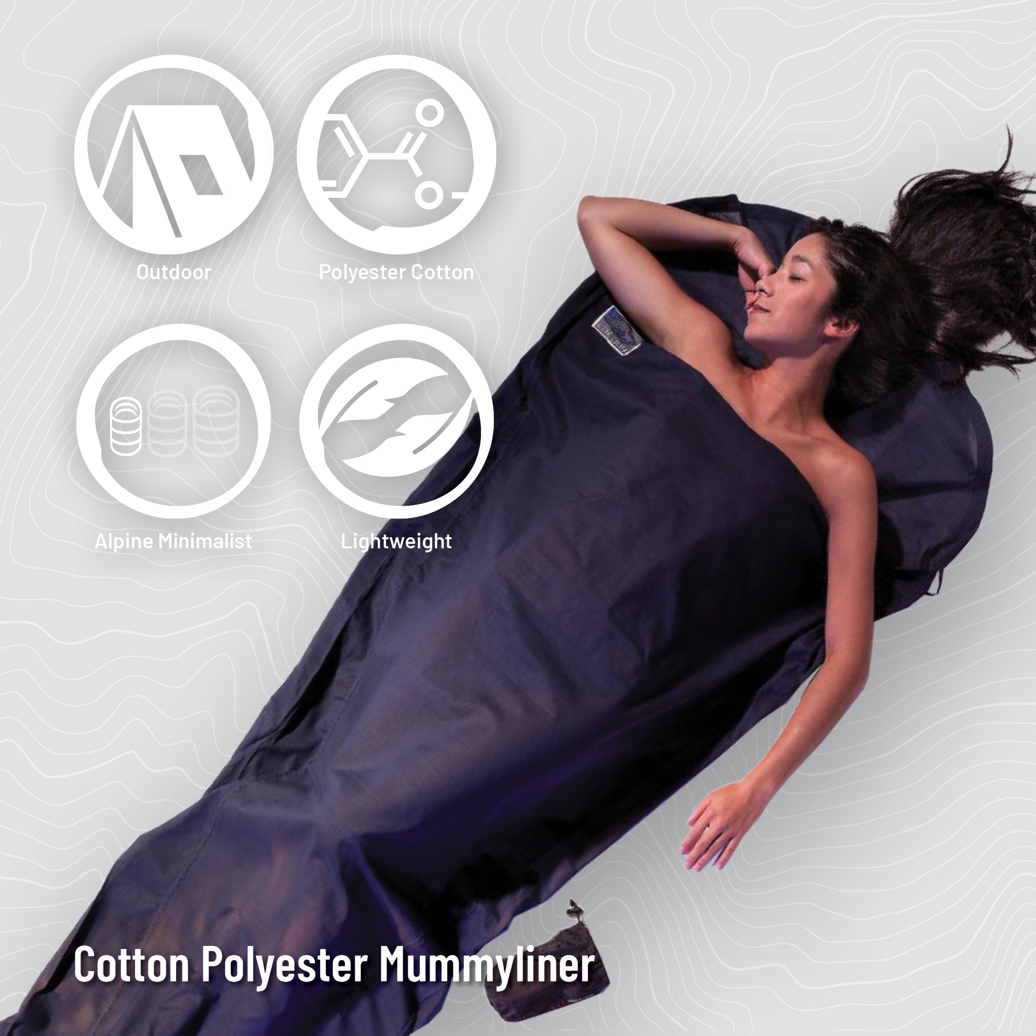 Cotton Polyester Sleeping Bag Liner for Travel Comfort | Cocoon