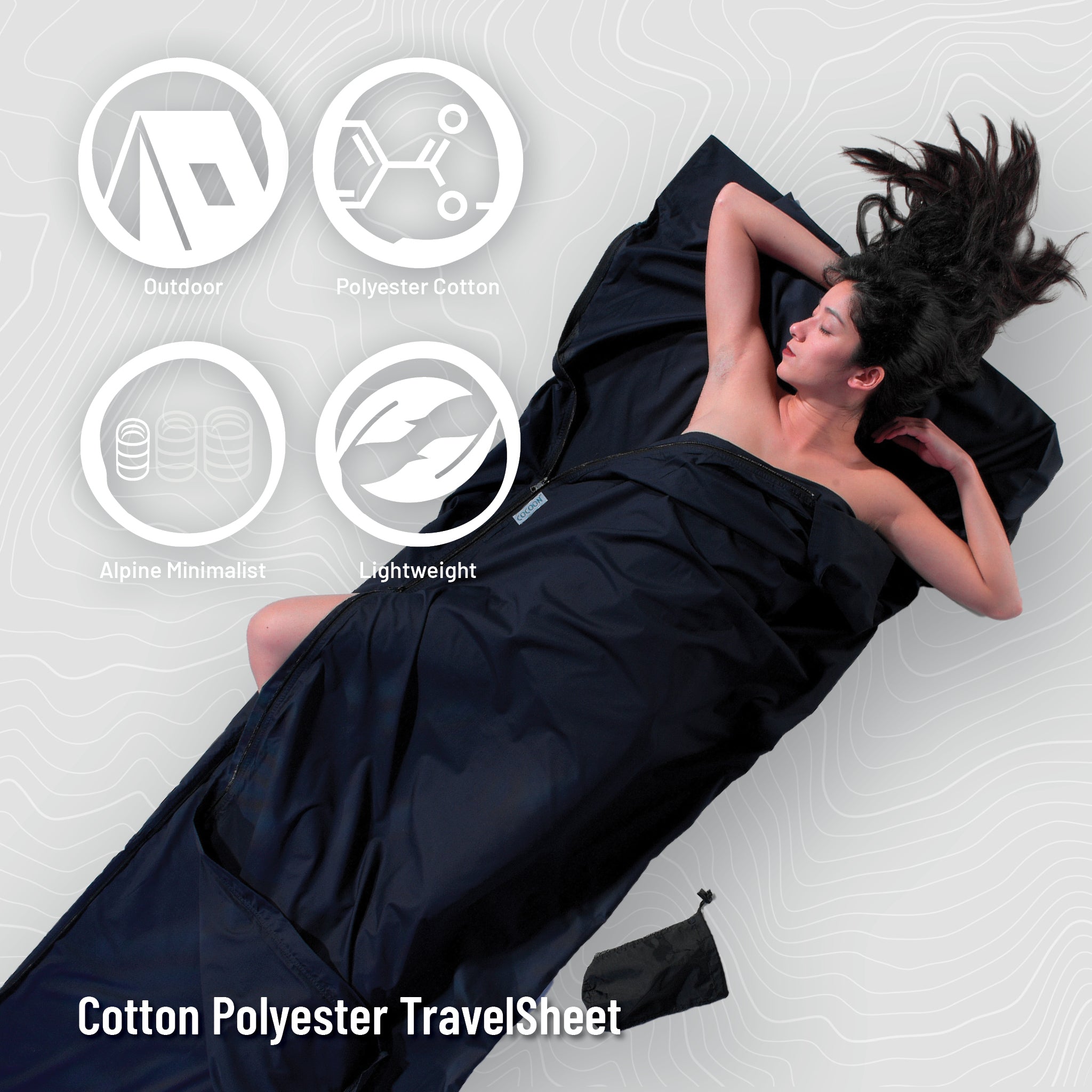 Cotton Poly Sleeping Bag Liner | Travel Sleep Sack | Cocoon – COCOON