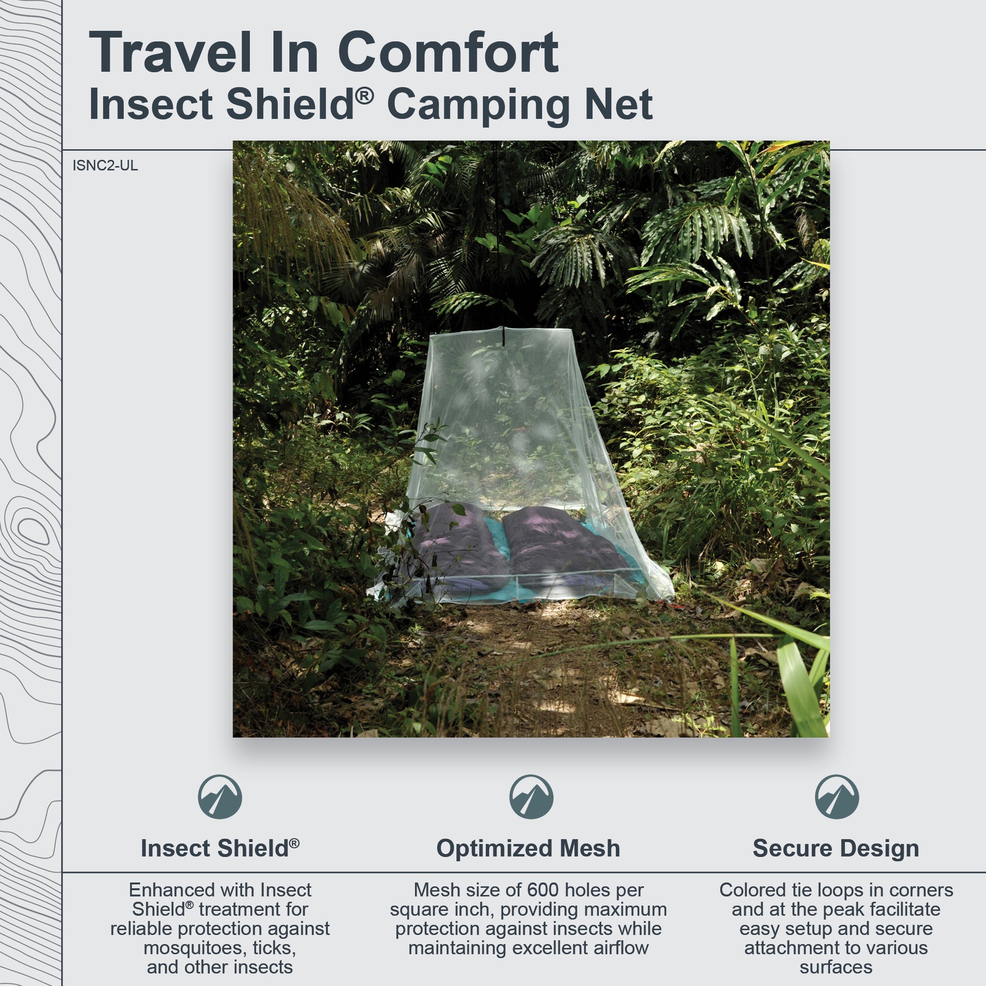 Insect Shield Camping Net Ultralight Double