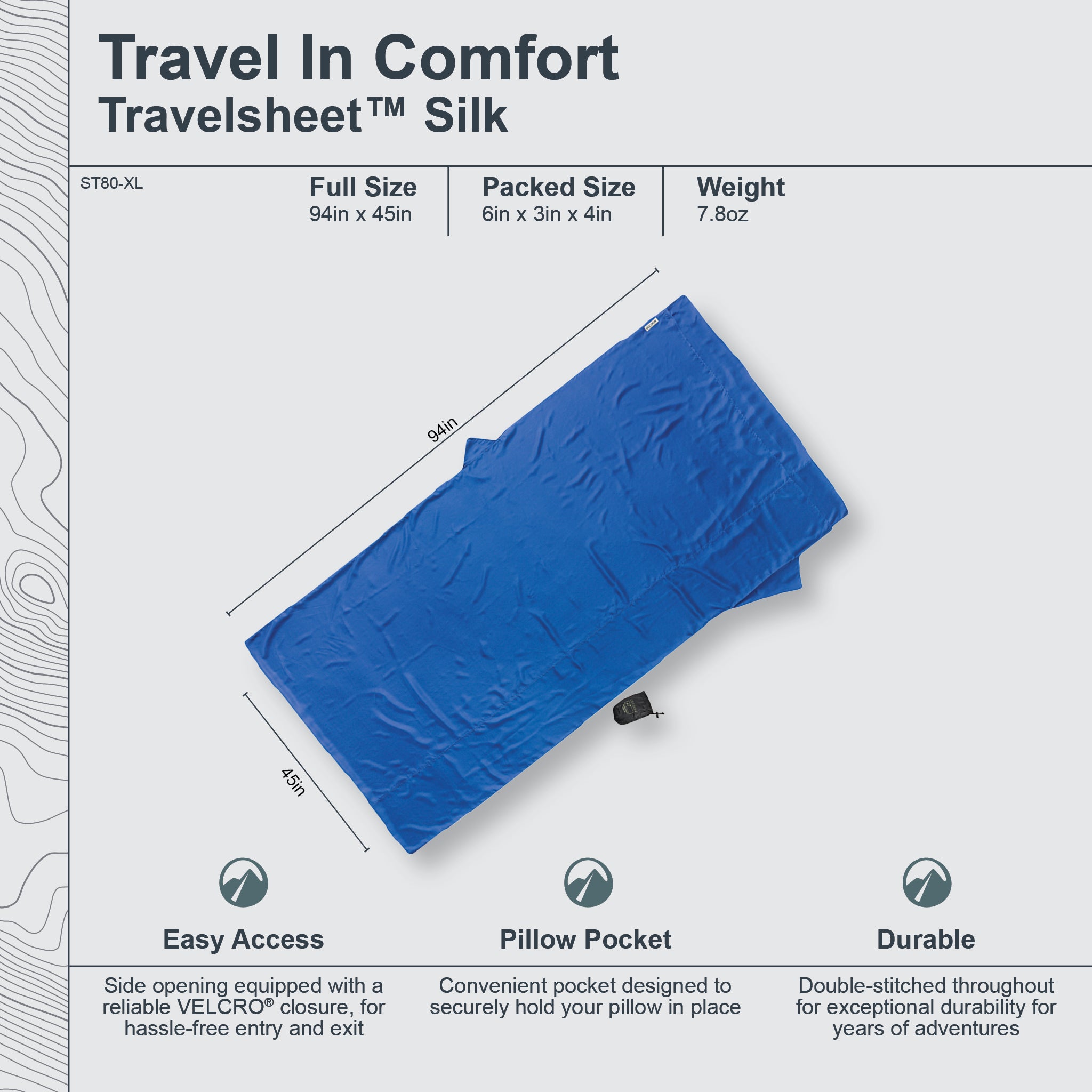 XL Silk Travel Sheet for Comfort on Your Journeys | Cocoon – COCOON