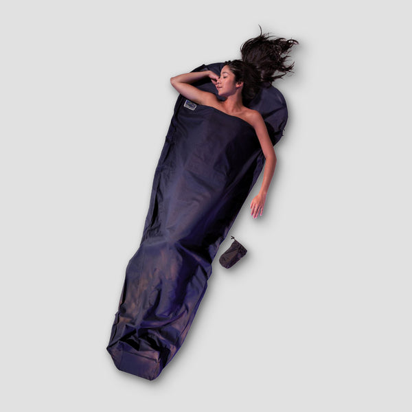 cocoon schlafsack Cotton Polyester Sleeping Bag Liner for Travel Comfort Farbe:070 Schwarz (+ €199,00) SUNTOUR SP25-NCX gefederte Parallelogramm Collection_Hamac Classique Organic Cotton Swaddle bag