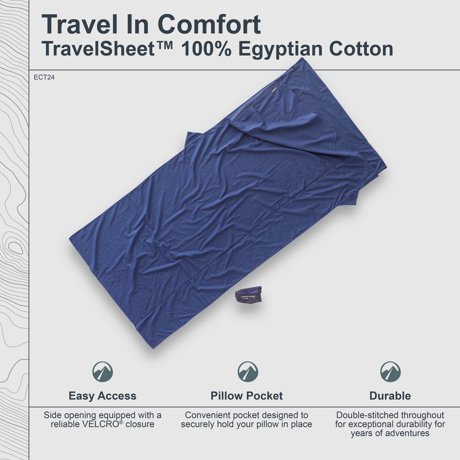 Cocoon TravelSheet Insect Shield Egyptian Cotton Cocoon TravelSheet Insect Shield Egyptian Cotton
