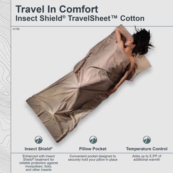 Cocoon Travelsheet Insectshield 100% Cotton Cocoon Travelsheet Insectshield 100% Cotton