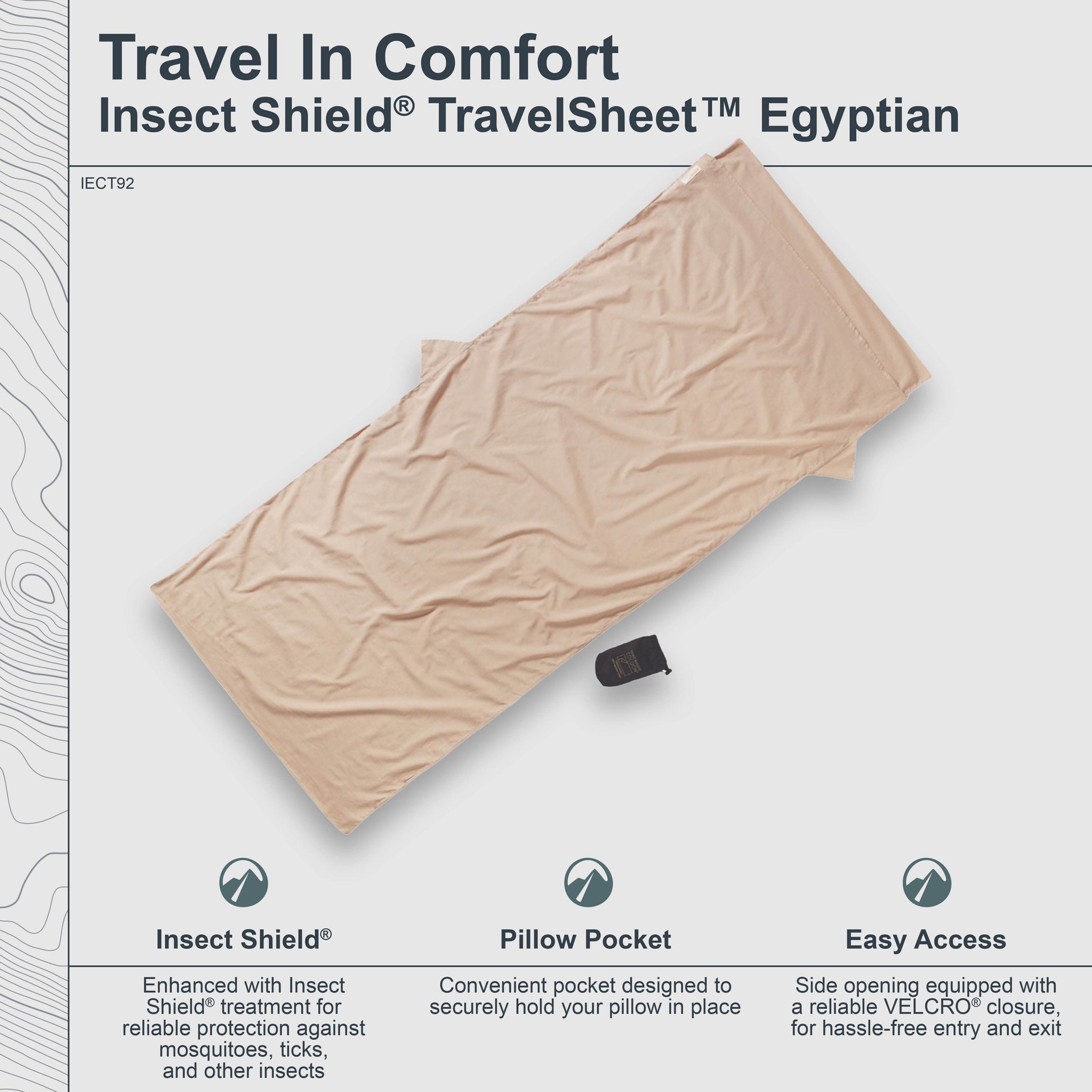 Travel Sleep Sack | Insect Shield® Egyptian Cotton | COCOON