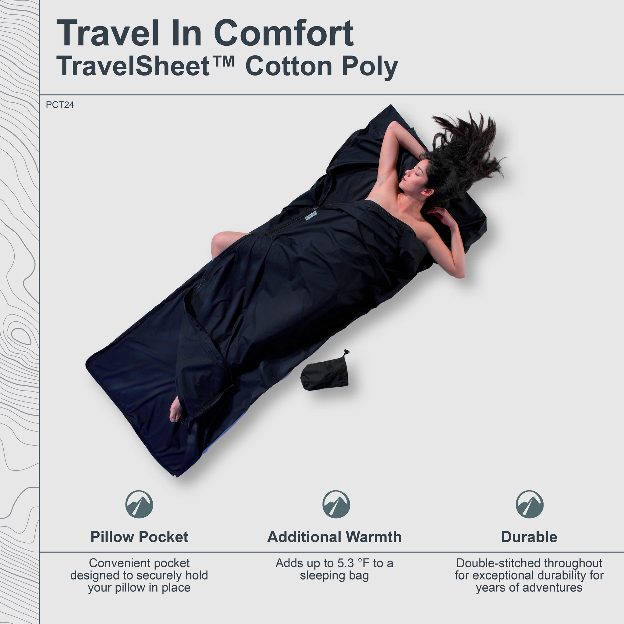 Cotton Poly Sleeping Bag Liner | Travel Sleep Sack | Cocoon – COCOON