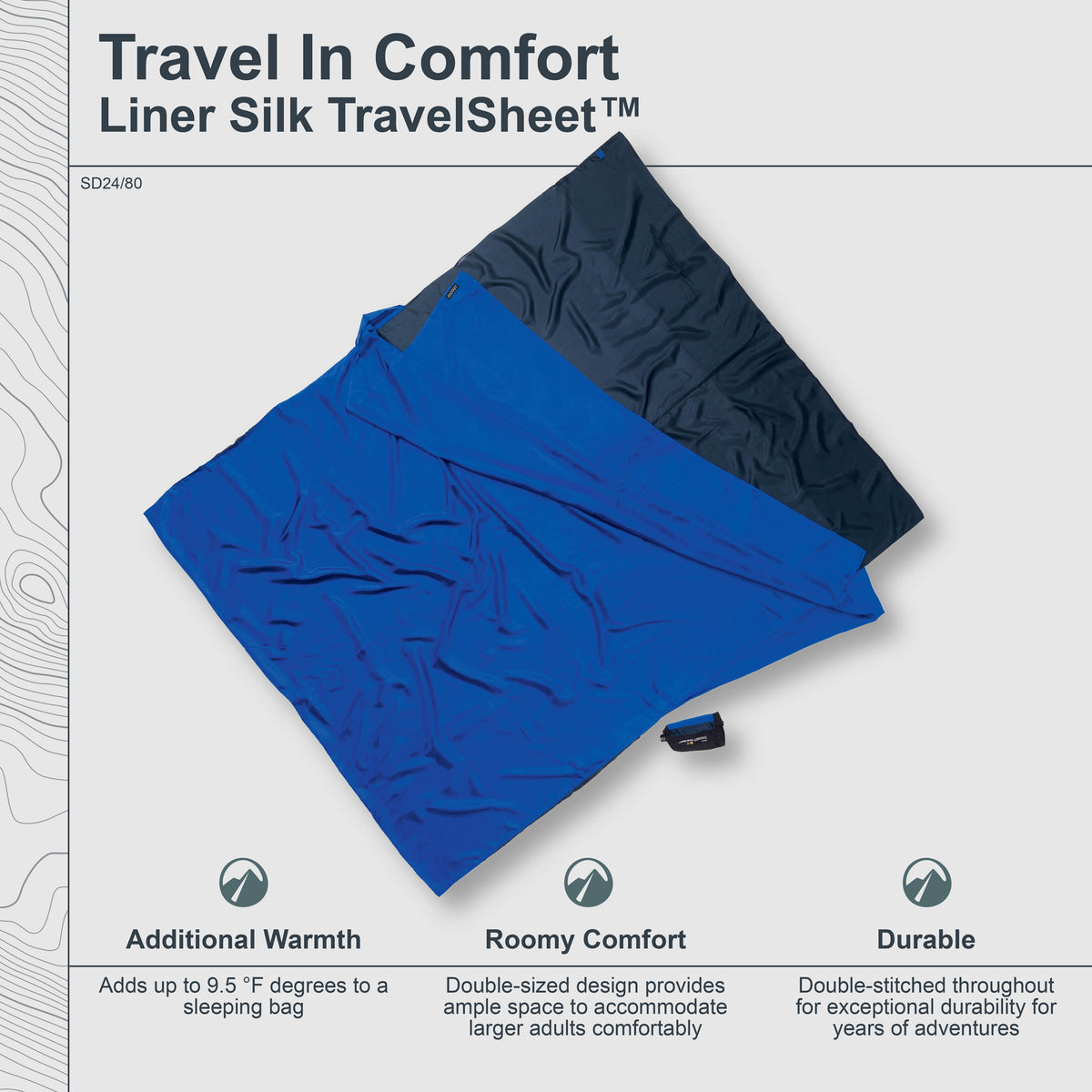 COCOON TravelSheet Travel Sleeping Bag, Blue