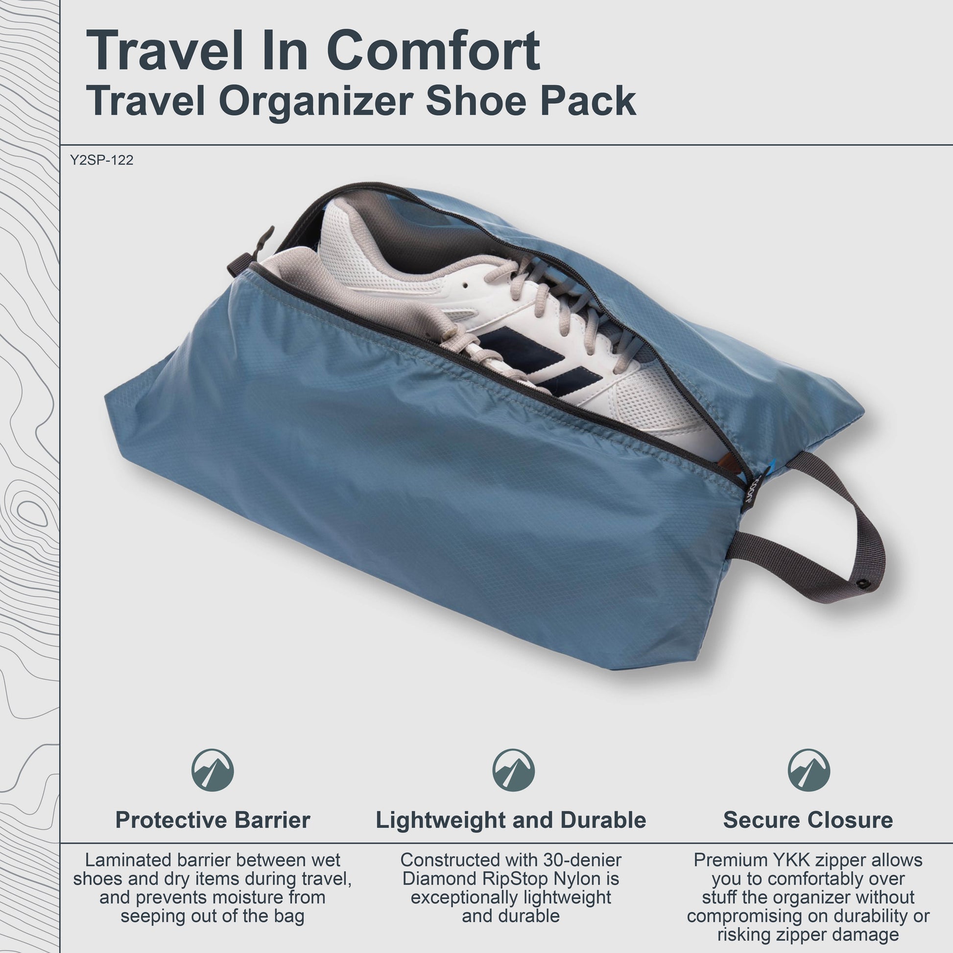 travel shoe bag features diagram