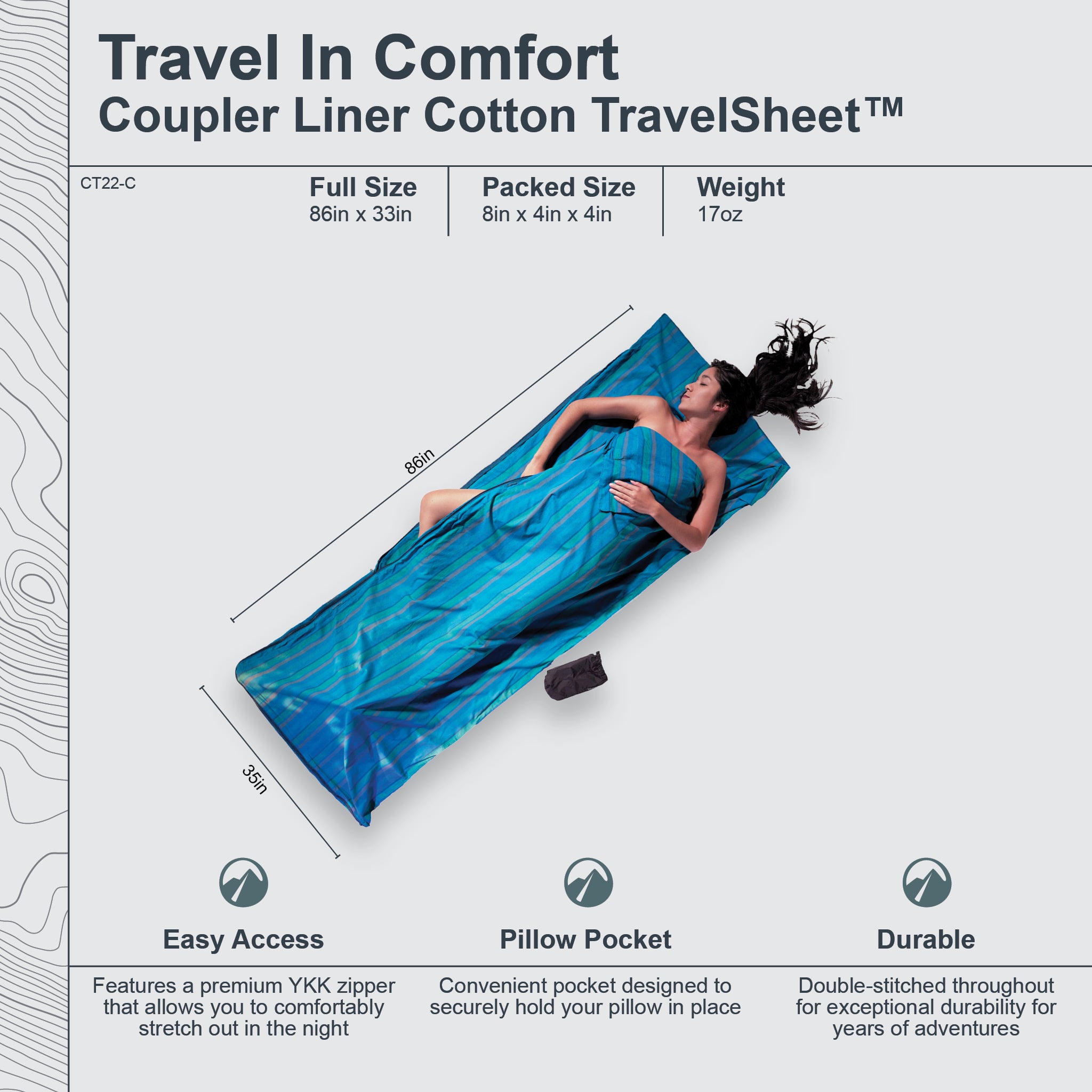 Travel Sleep Sack | Coupler Cotton | COCOON