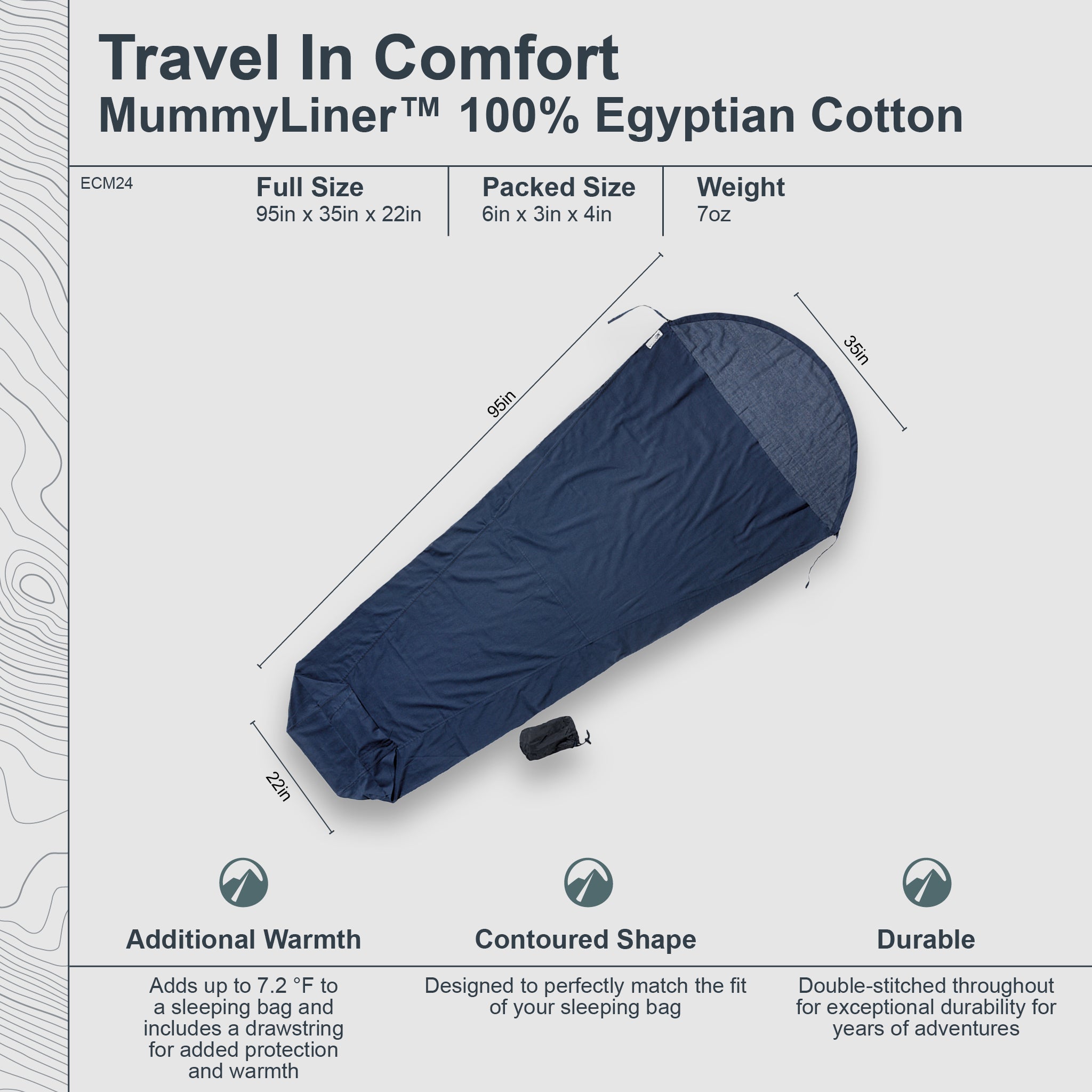 Women's Mummyliner™ Egyptian Cotton Small - Cocoon Travel