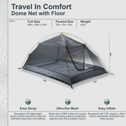 netted tent Mosquito Netting Tent | Double