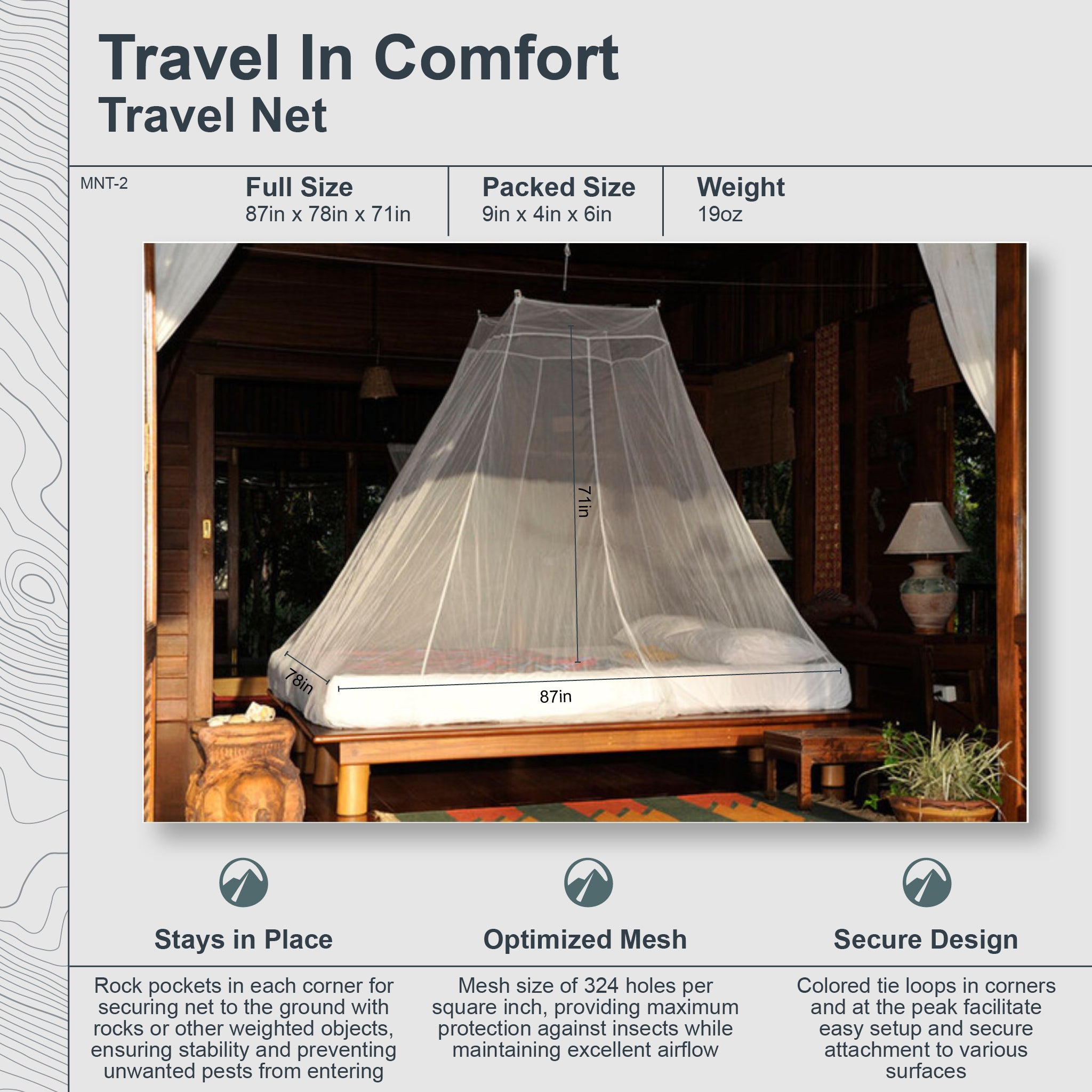 Travel Mosquito Net | Double | COCOON
