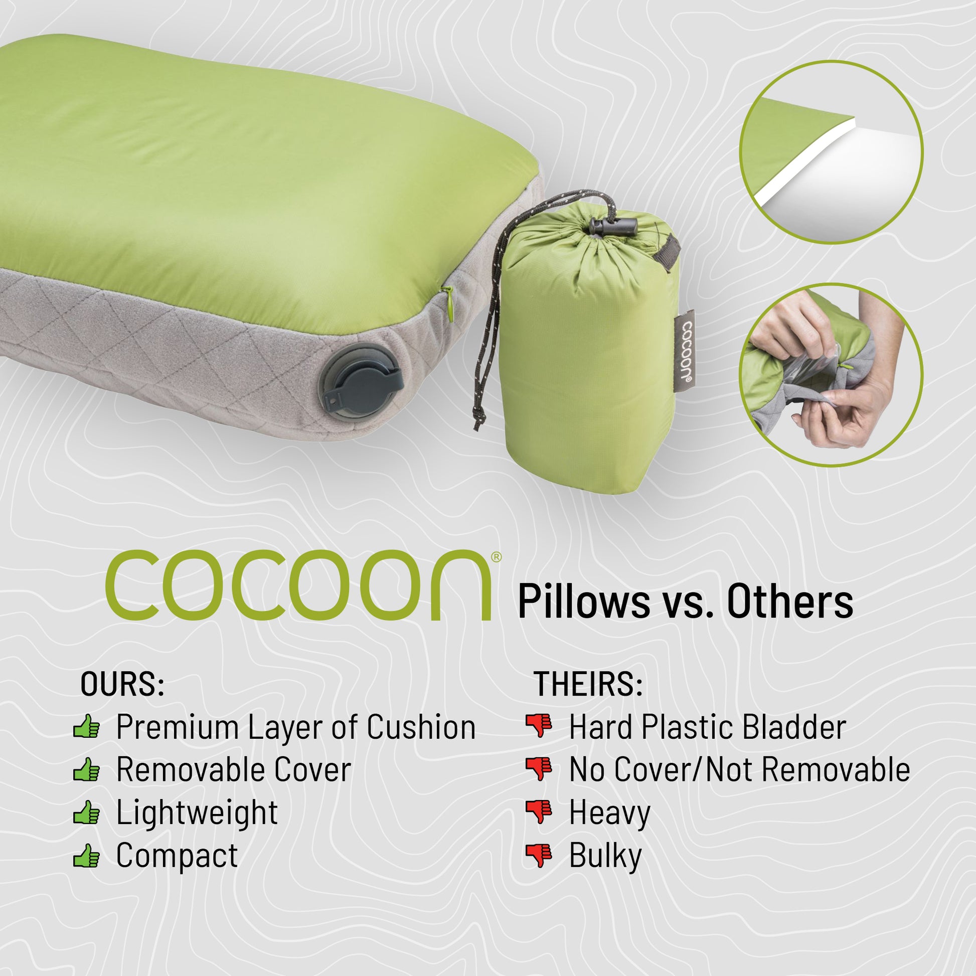 Cuscino Da Viaggio Cocoon - Supporto Lombare, 42x21x11 Cm Cuscino Da Viaggio Cocoon - Supporto Lombare, 42x21x11 Cm