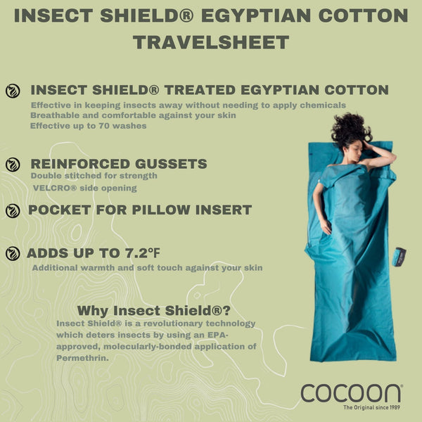 Insect Shield® TravelSheet™ Egyptian Cotton