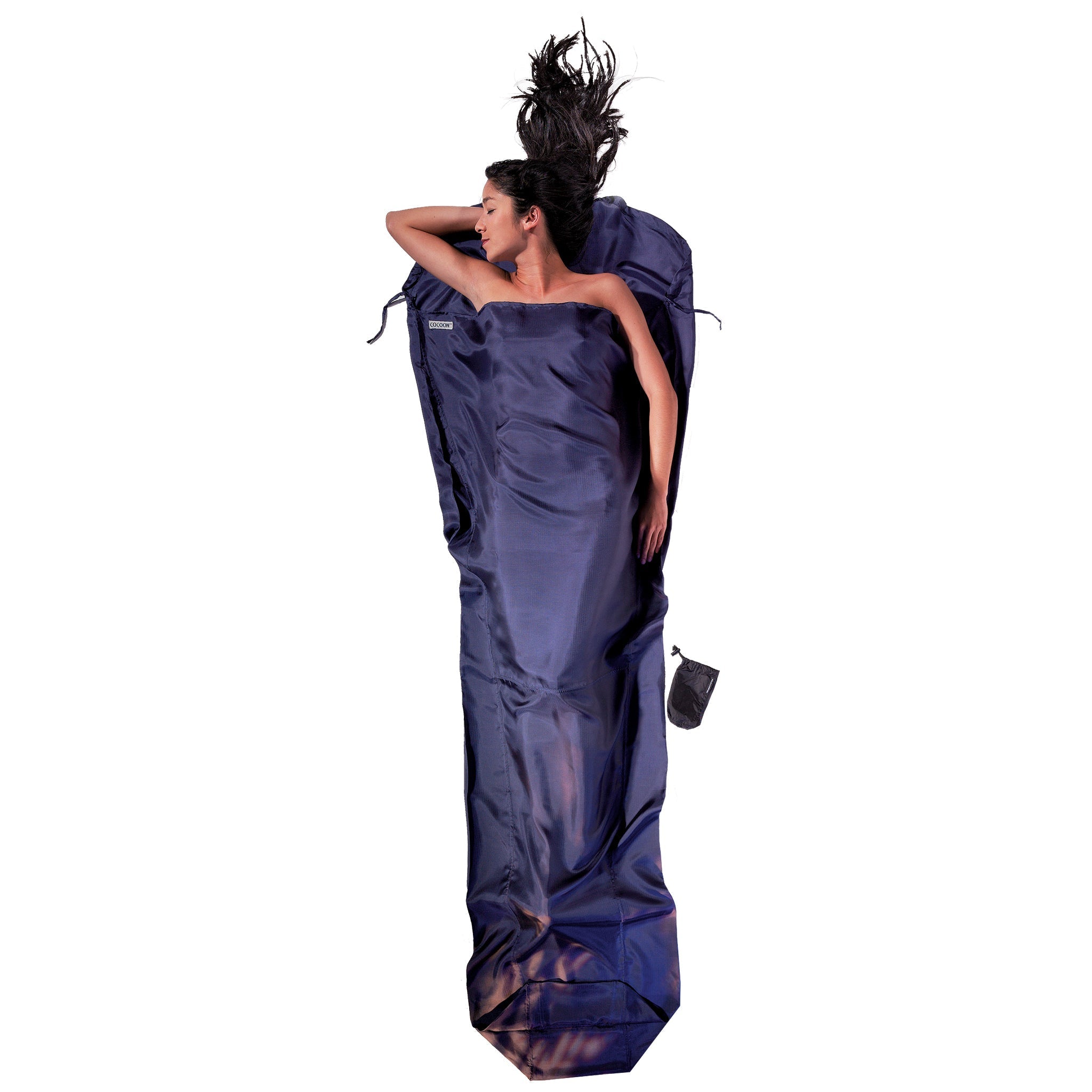 Doublure De Sac De Couchage Cocoon MummyLiner – Soie Ripstop – Taille L – 215 Cm, 110 G – Ajoute Chaleur Et Protège Le Sac – Pour Randonnée, Camping