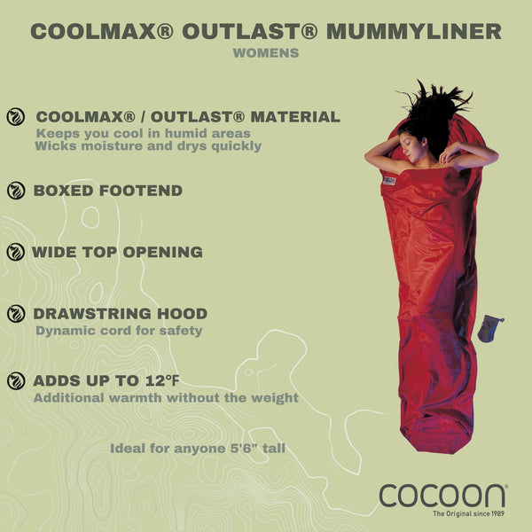 Women's MummyLiner™ Outlast® / COOLMAX® - COCOON USA